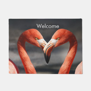 Valentine Flamingo Doormat