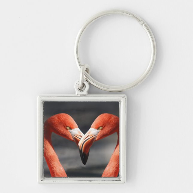 Valentine Flamingo Keychain (Front)
