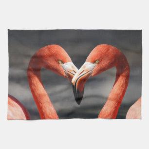 Valentine Flamingo Kitchen Towel