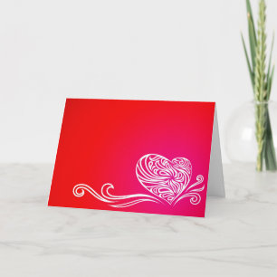 Valentine Floral Heart Card