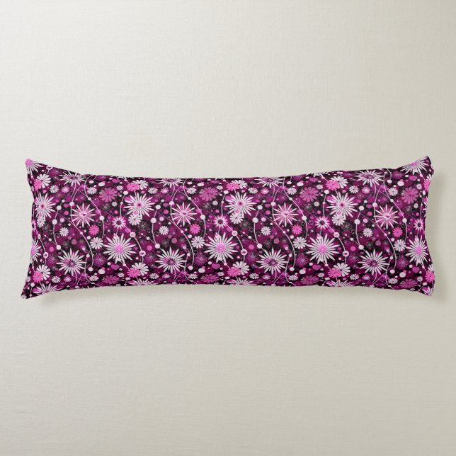 Valentine Floral Pattern Body Pillow (Front)