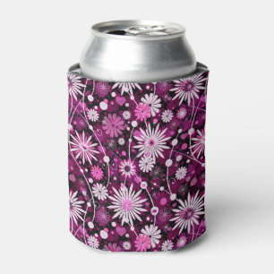 Valentine Floral Pattern Can Cooler