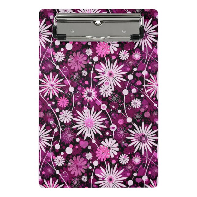 Valentine Floral Pattern Mini Clipboard (Front)