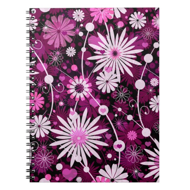 Valentine Floral Pattern Notebook (Front)