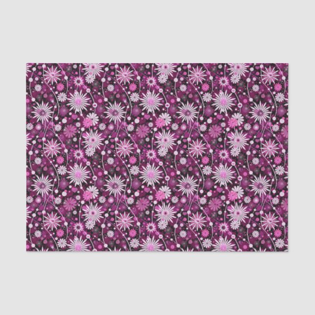 Valentine Floral Pattern Tissue Paper (Front)