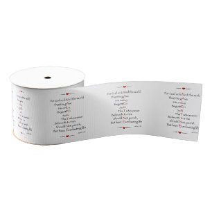 VALENTINE - For God So Loved the World Grosgrain Ribbon