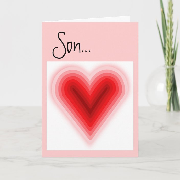 Valentine for Son Greeting Card | Zazzle.ca