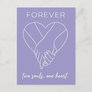 Valentine Forever Design | Couple One Heart Holiday Postcard