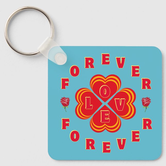Valentine Forever Love Keychain (Front)