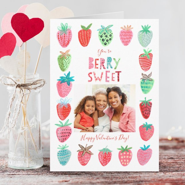 Valentine | Fraises | Carte de voeux (Créateur téléchargé)