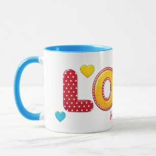 Valentine Fun 3D Mix and Match PERSONALIZED NAME Mug