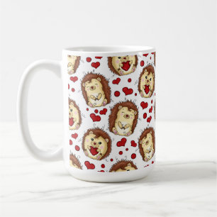 Valentine funny hedgehog coffee mug