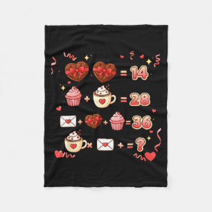 Valentine Funny Math Equation 6 7 Six Seven Meme T Fleece Blanket
