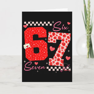Valentine Funny Six Seven 6 7 Meme Slang Men Women Card