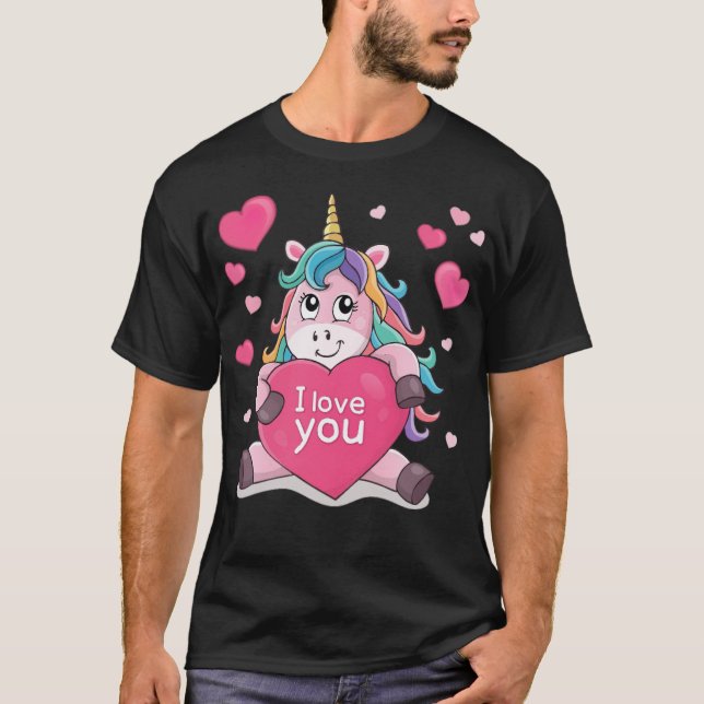 valentine funny unicorn mug  T-Shirt (Front)