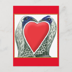Valentine Game Chickens Holiday Postcard