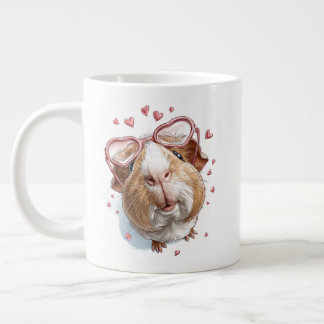 Valentine Gerbil Coffee Mug – Cute Heart Glasses 