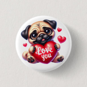 Valentine Gift - Boxer Bliss \ 1 Inch Round Button