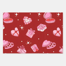 Valentine Gift Boxes Wrapping Paper – Romantic