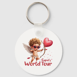 Valentine Gift Cupid's World Tour Keychain