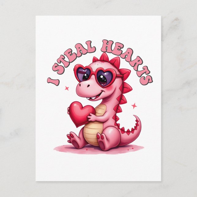 Valentine Gift | I Steal Hearts Postcard (Front)