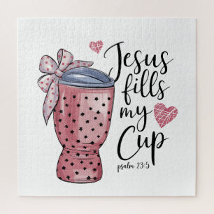 Valentine Gift Jesus Fills My Cup Jigsaw Puzzle