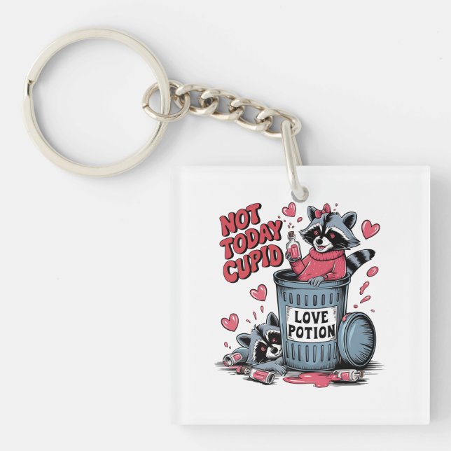 Valentine Gift | Not Today Cupid Keychain (Front)