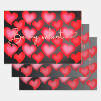 Valentine Gift Wrapping Paper Sheet