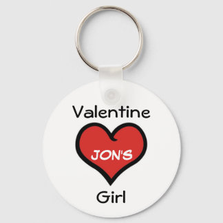 Valentine Girl - Customized Keychain