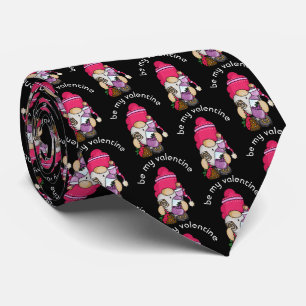 Valentine Gnome and Wine Tie