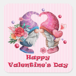 Valentine Gnome Couple Stickers