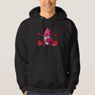 Valentine Gnome Heart Valentines Day Couples Women Hoodie