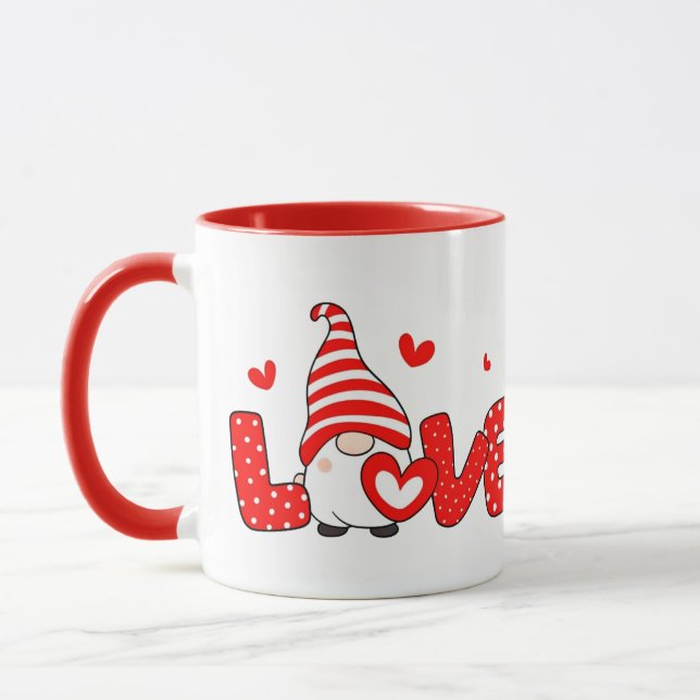 Valentine gnome  mug (Left)