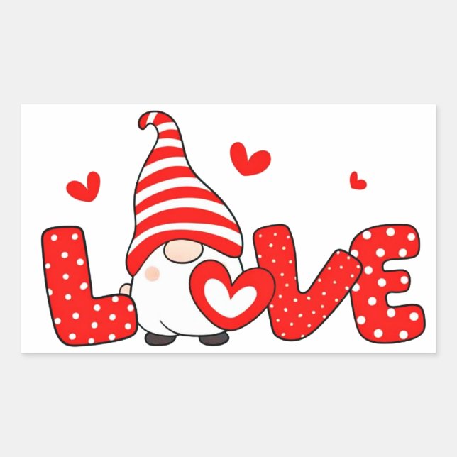 Valentine gnome  sticker (Front)