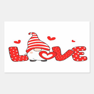 Valentine gnome sticker