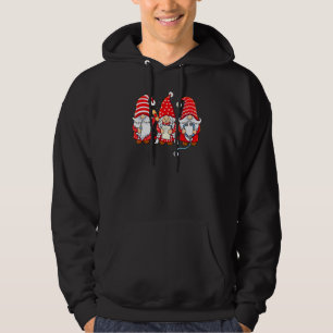 Valentine Gnomes Nurse Holding Hearts Stethoscope  Hoodie