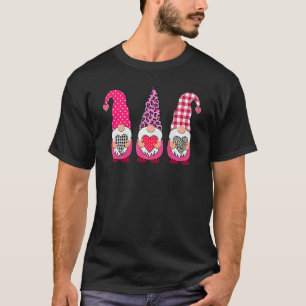 Valentine Gnomes Valentine's Day Love Leopard Buff T-Shirt