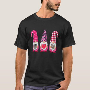 Valentine Gnomes Valentine's Day Love Leopard Buff T-Shirt