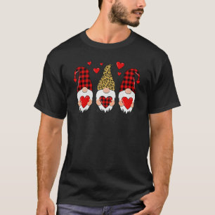 Valentine Gnomes Valentine's Day Love Leopard Buff T-Shirt