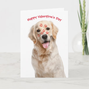 Valentine Golden Retriever Card