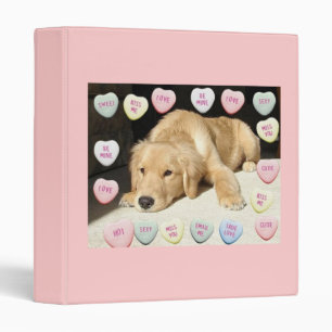 Valentine Golden Retriever Puppy Binder