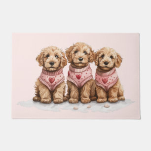 Valentine Goldendoodle Dogs Doormat