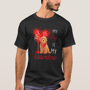 Valentine Goldendoodle My Dog Is My Valentine Day  T-Shirt