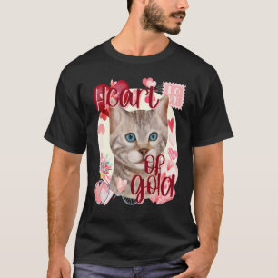 Valentine Grey Tabby Cat Simply Cute Southern Colo T-Shirt