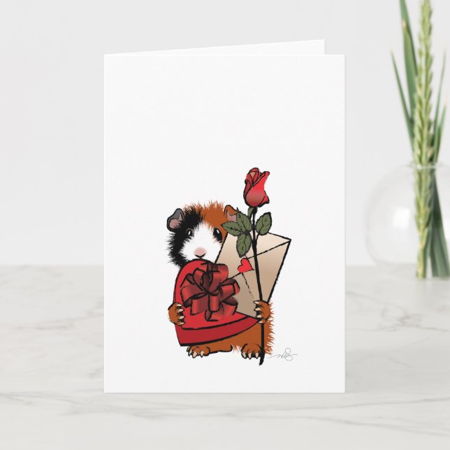 Valentine Guinea Pig Love Card (Front)