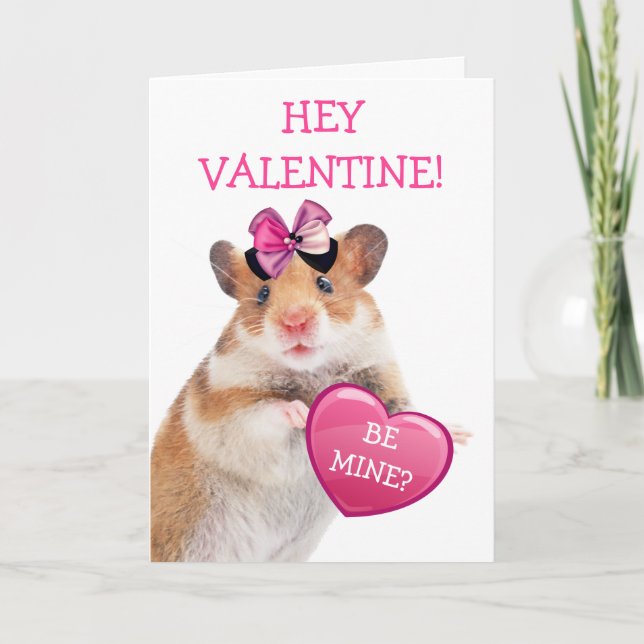 Valentine Hamster / Carte de vacances pour l'amour (Devant)
