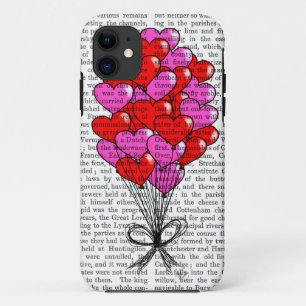 Valentine Heart Balloon Illustration iPhone 11 Case