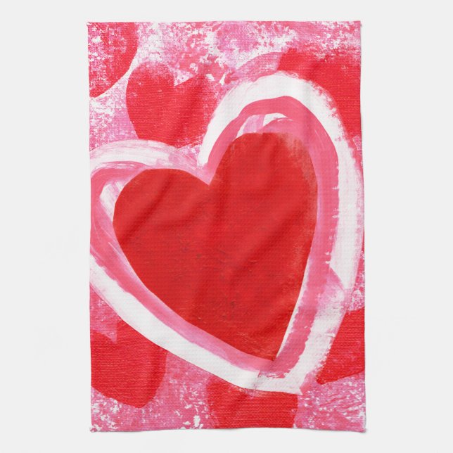 Valentine Heart by VictoriaShaylee Kitchen Towel (Vertical)
