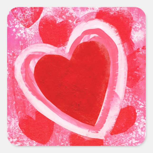 Valentine Heart by VictoriaShaylee Square Sticker (Front)
