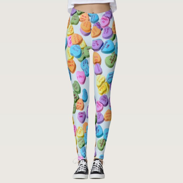 Valentine Heart Candy Leggings (Front)